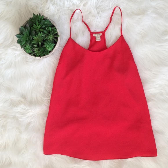 J. Crew Tops - J Crew Red Cami Top